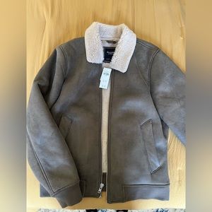 Abercrombie Suede Bomber Jacket